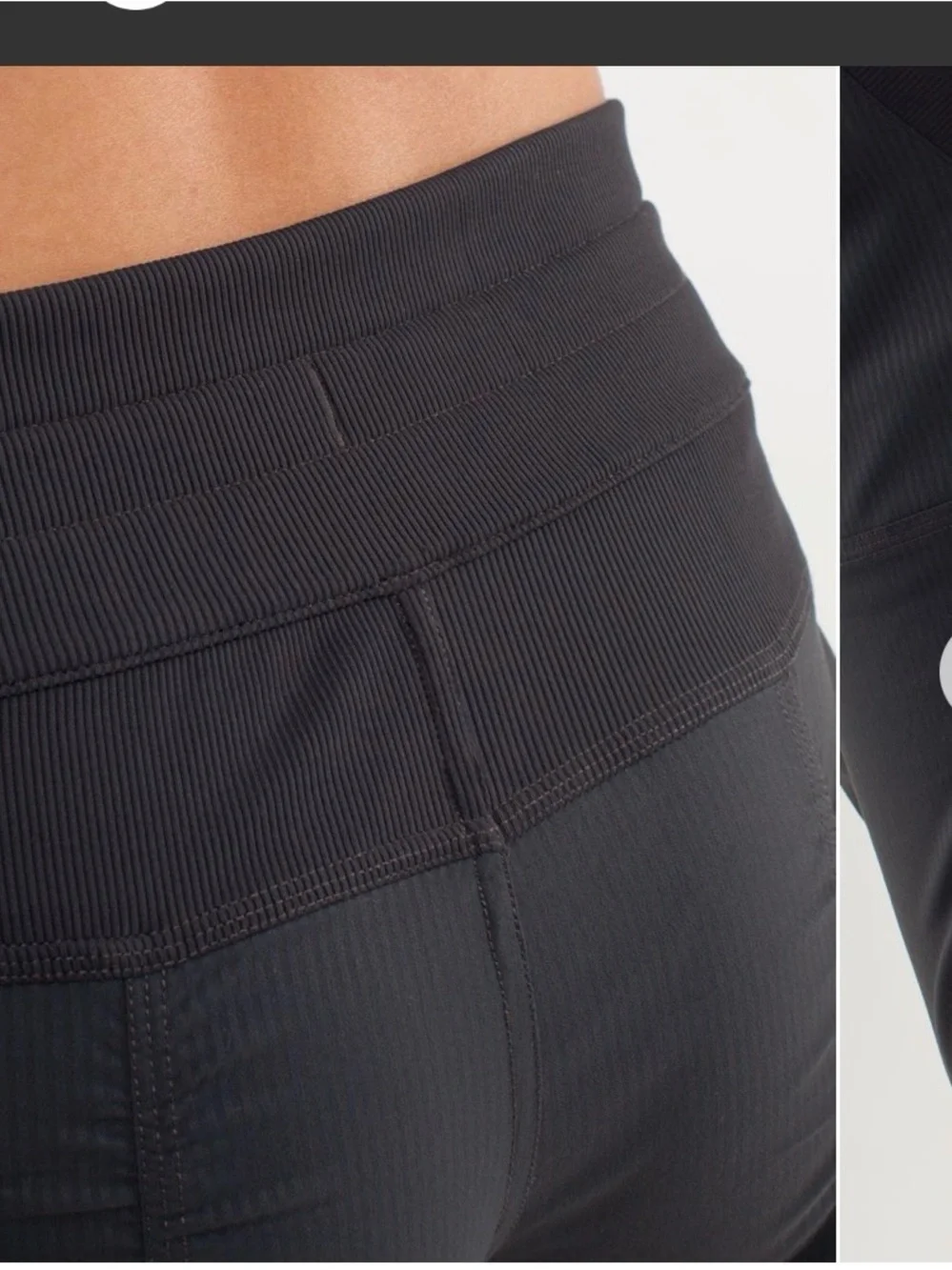 Lululemon Women's Black Cropped Active Pants - Drawstring Waist size 8